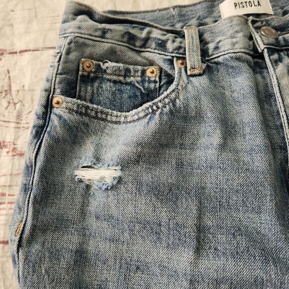 Pistola High Rise Destroyed Relaxed Jeans Size 27 - Picture 4 of 6